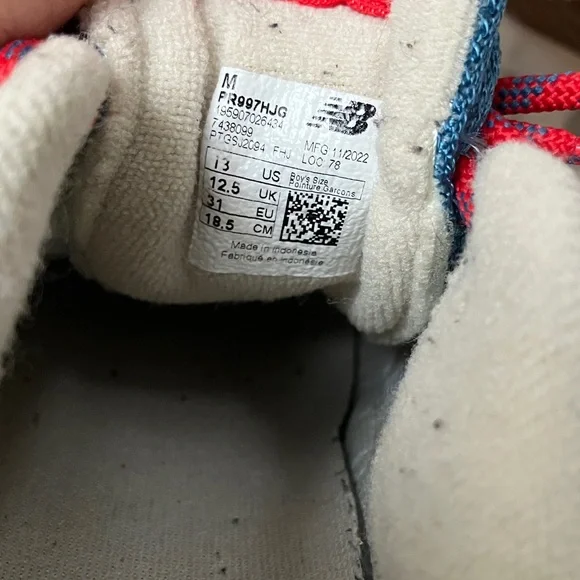 NEW BALANCE 997H LITTLE KID 'VARSITY GOLD MULTI' size 13 - Picture 7 of 7